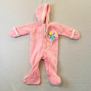 Vintage‎ Pink Winter Warm Fleece Romper 0-6 Months Baby Hooded Cat Balloons